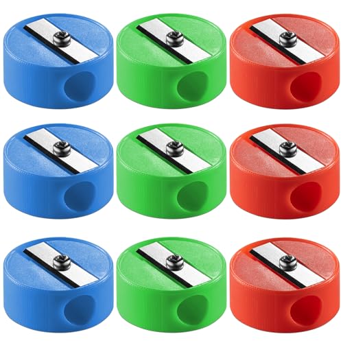 Pencil Sharpeners in Bulk - Pocket Sized Mini Handheld Pencil Sharpener for Kids, Plastic and Colorful for Party Favors, Goodie Bags, Classroom Prizes and School Supplies by Bedwina